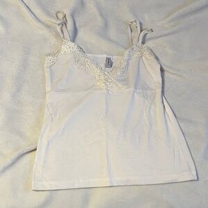 Poof! White Lace Camisole